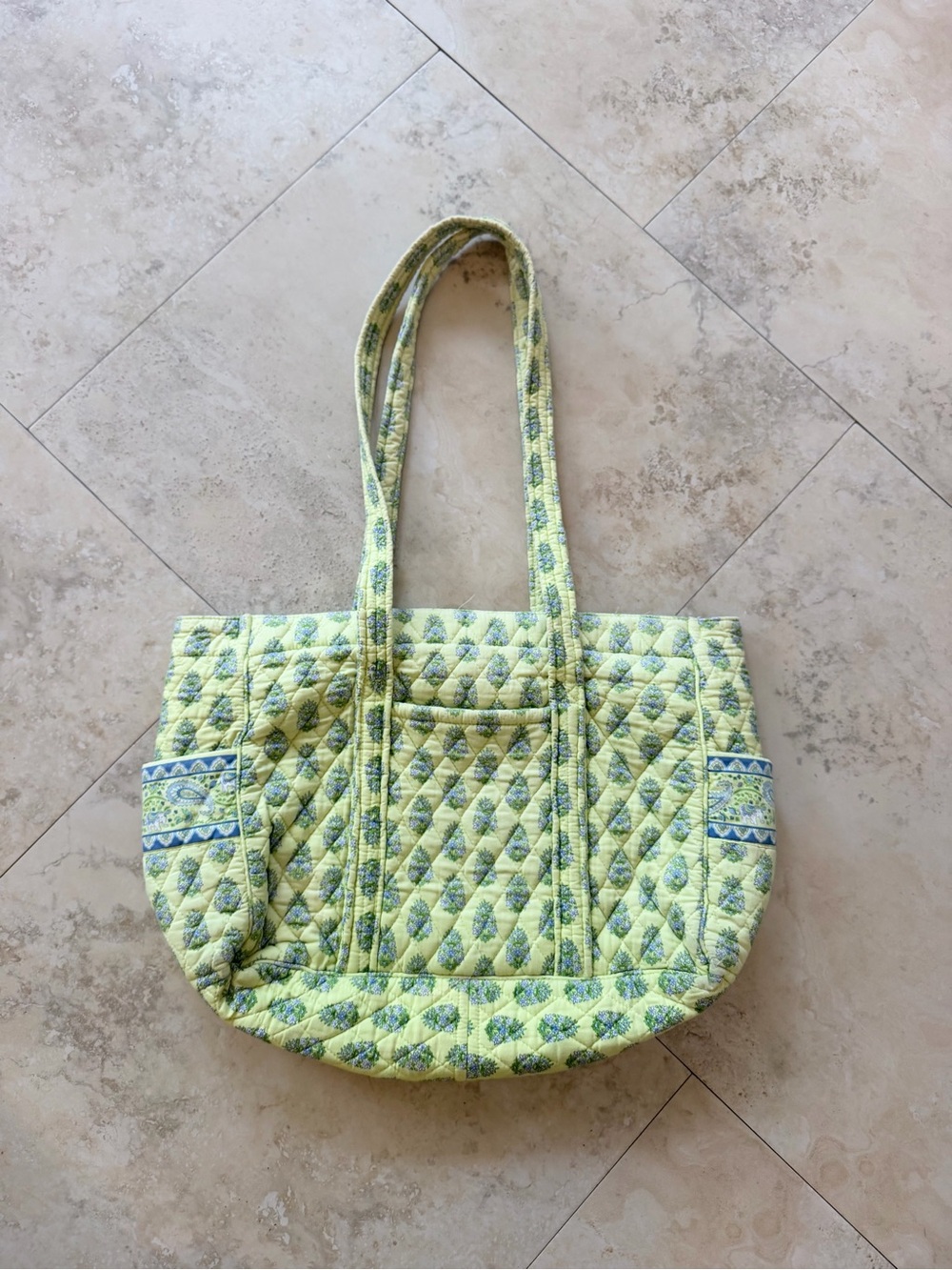 Vera Bradley Citrus Paisley Tote Bag in Premium Cotton